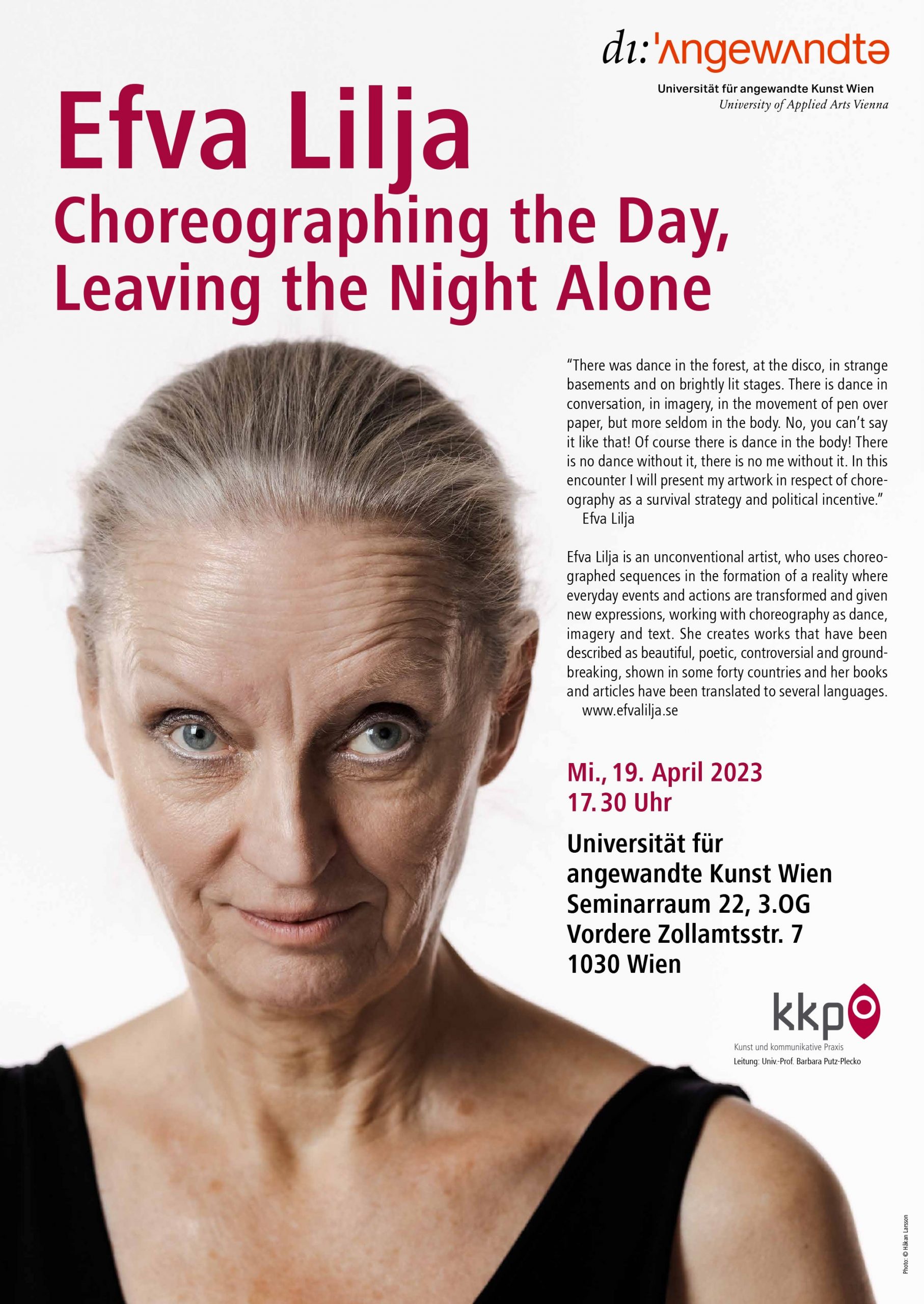 Efva Lilja: Choreographing the Day, Leaving the Night Alone
